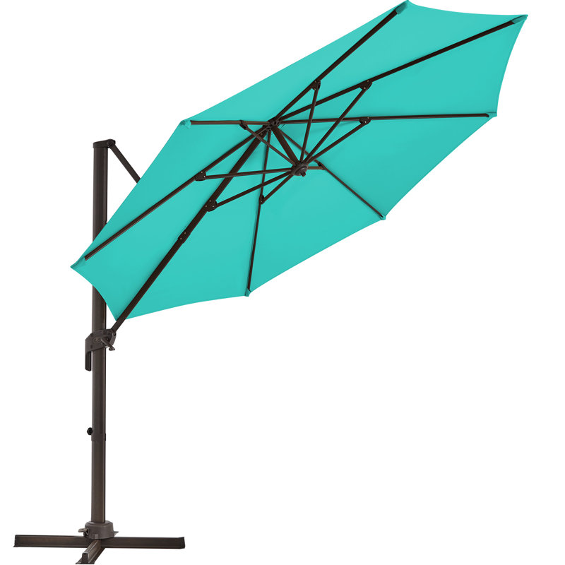 Parasol en porte-à-faux 120 "Loyce, Turquoise