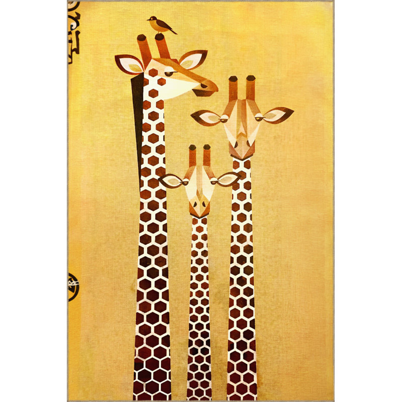 Tapis en coton polypropylène à motif animalier, Rectangle 4 pi 11 po x 8 pi 2 po