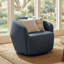 Fauteuil demi-tonneau pivotant rembourré Ingetraut-122946982