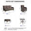Ensemble de conversation pour patio en osier pour 5 personnes avec fauteuil pivotant avec repose-pieds et coussins Aristil-120284807