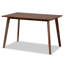 Ensemble de salle à manger 5 pièces Chartez en tissu beige clair et finition noyer, H 31,5 po x l 19,3 po x P 20,1 po-884054342