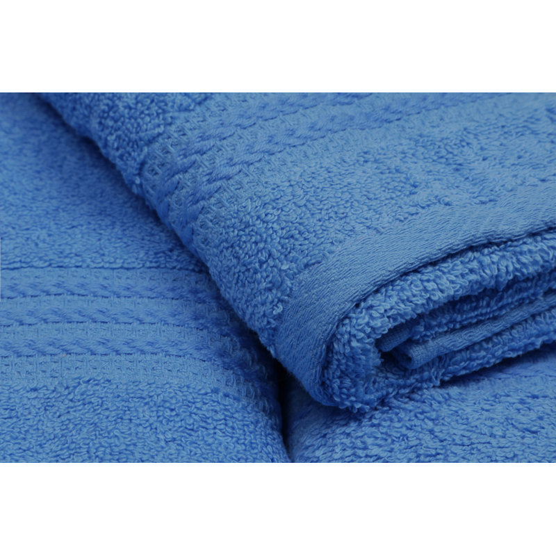 Ensemble de serviettes 3 pièces 100% coton, Bleu