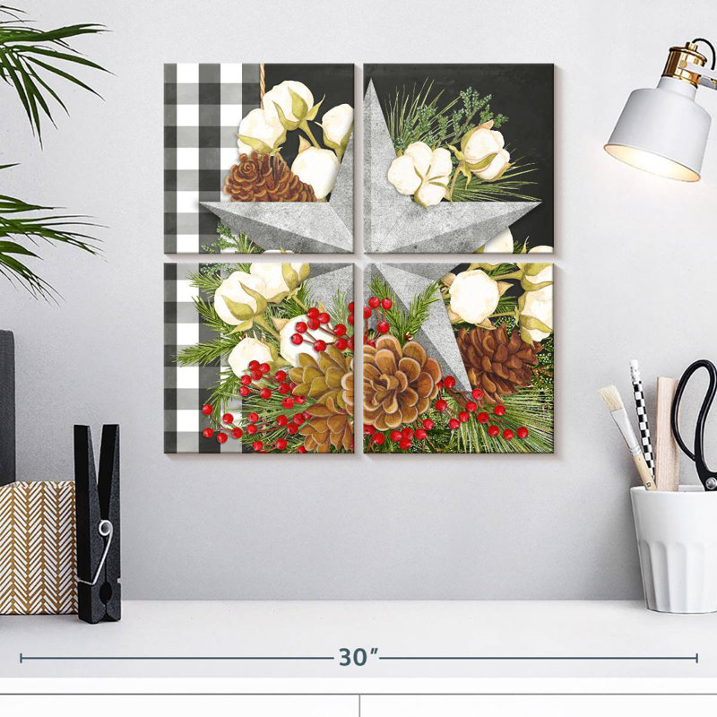 Lelend Gingham Balls II, 18" H x 18" W