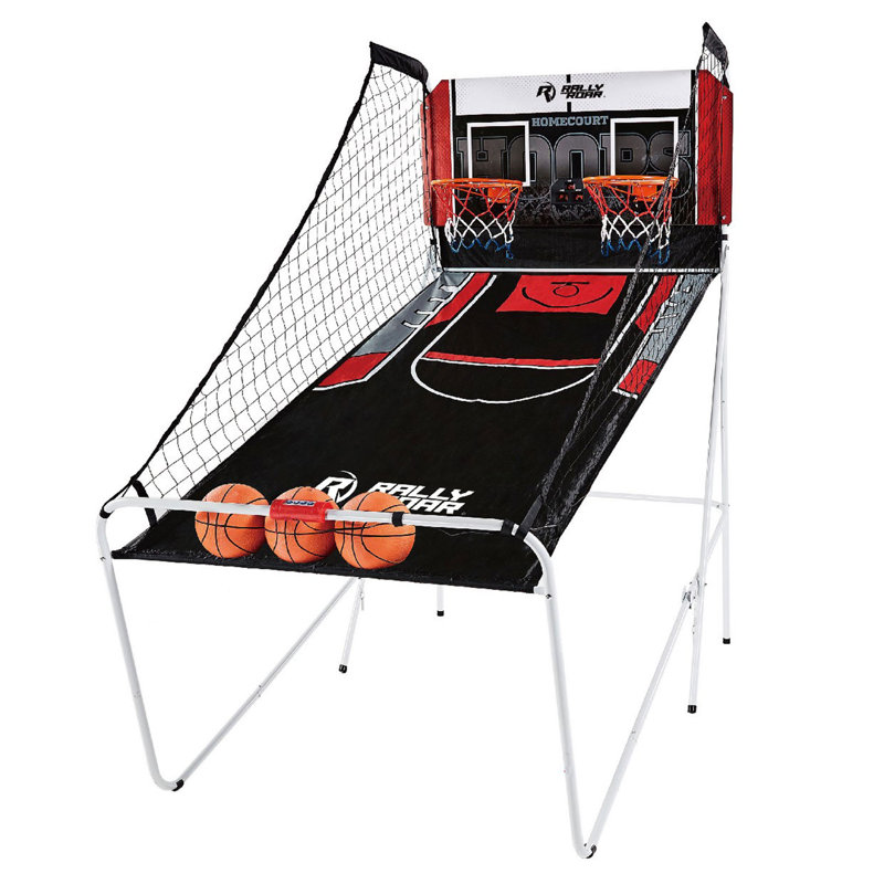 Rally and Roar 2 joueurs, jeu d'arcade de basketball, tableau de pointage et balles