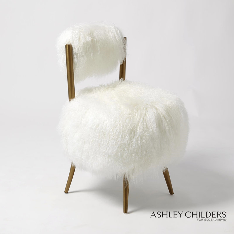 Hailey Chair-Mongolian Lamb-White
