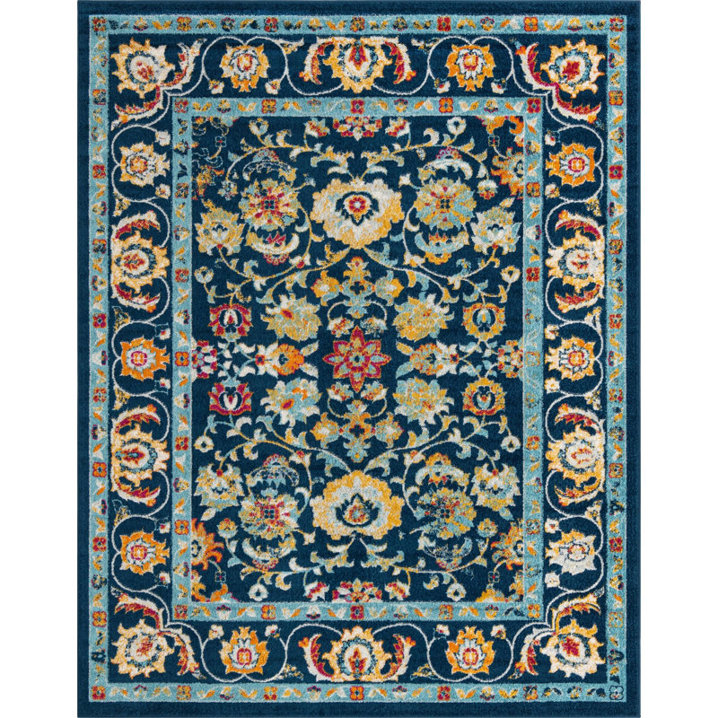 Arenas Floral Indoor Rug, Rectangle 7'10" x 10'