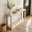 Console rectangulaire en placage de bois massif-212909979