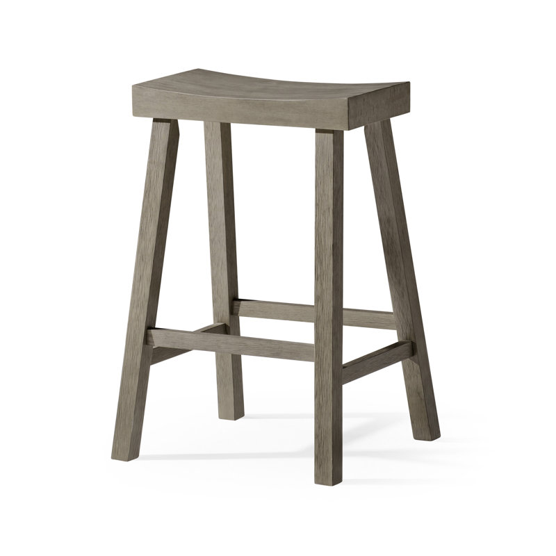 Maven Lane Vincent Wooden Kitchen Stool, Counter Stool ( 26" Seat Height ), Antiqued Gray