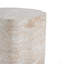 Outdoor/Indoor Lightweight Concrete Side Table,Travertine Finish