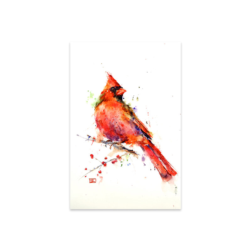 " Red Bird " Graphic Art Print