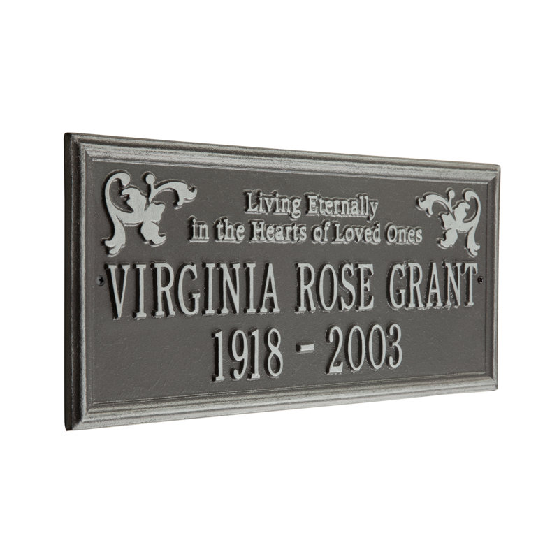 Wilmington 'Living Eternally' Memorial Plaque, Yes, Pewter/Silver