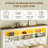 Farmhouse Upholstered Platform Bed Frame with LED Lights and Charging Station-1290248947-1290248946