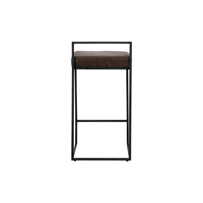 Belfort 26" Counter Stool By Classic Home, Cocoa Brown, Black