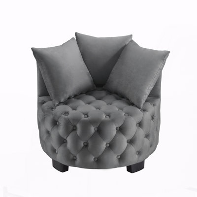 Contemporary Upholstered Tufted Leisure Chair Accent Chair