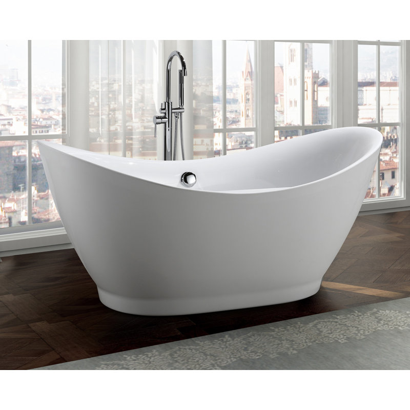 Baignoire de trempage autoportante 68 po. x 32 po. Salerno