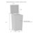 Adelita Wicker Manual Lift Outdoor Trash/Recycling Bins - 16 Gallons-1075017227
