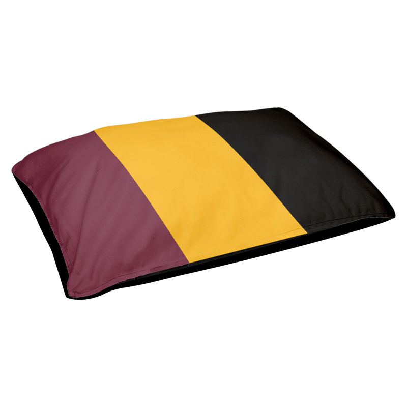 Coussin rectangulaire designer Washington, Moyen (L 18 po x l 28 po), Vin / or / noir