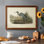 Audubons Blue Heron, reproduction d'art sur toile
