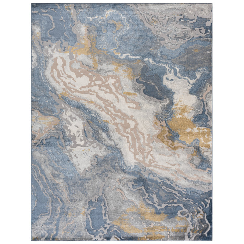 Palma Performance Abstract Rug, Rectangle 8' x 10'