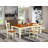 7 Piece Kitchen Table & Chairs Set Consist of a Rectangle Dining Room Table with Butterfly Leaf and 6 Dining Chairs, Buttermilk & Cherry-112321430-112321424-112321436