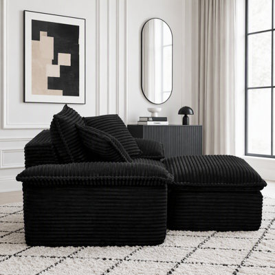 Upholstered 63.39 " Fabric Sofa & Chaise