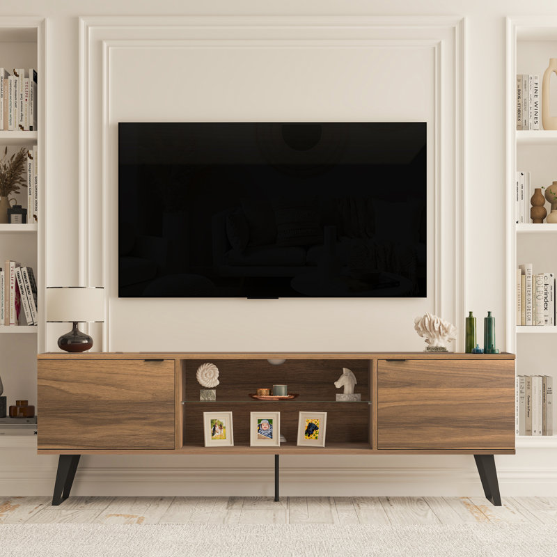 Meuble télé Jacob Mid Century, Brun