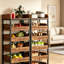 Étagère de rangement à 5 niveaux 46,06 po de style rustique brun pour garde-manger, cuisine et salon