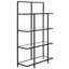 Ingels 62"H 4-Tier Metal Glass Tall Rectangular Bookcase in Blackened Bronze-452679090