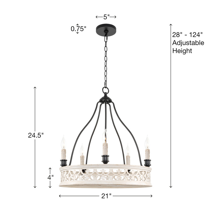 Lustre 5 lumières Kira Home Freya