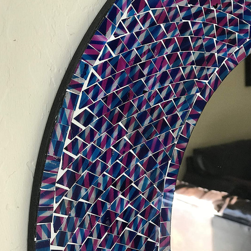 Miroir mural Ulrike, Bleu/mauve