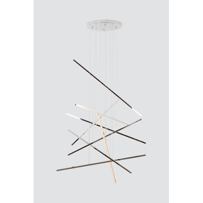 Lustre linéaire moderne à 8 lumières DEL