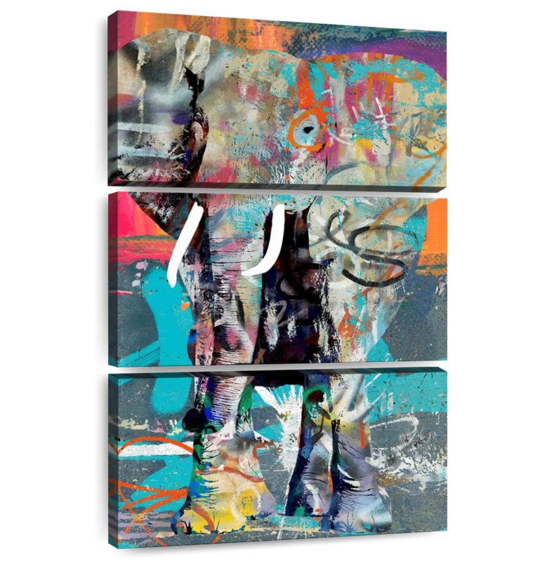 Brampt Elephant Graffiti, 38" H x 24" W