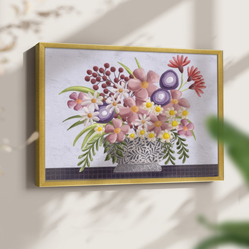 Snappy Bouquet II -Framed Print - Restickable, 8" H x 10" W