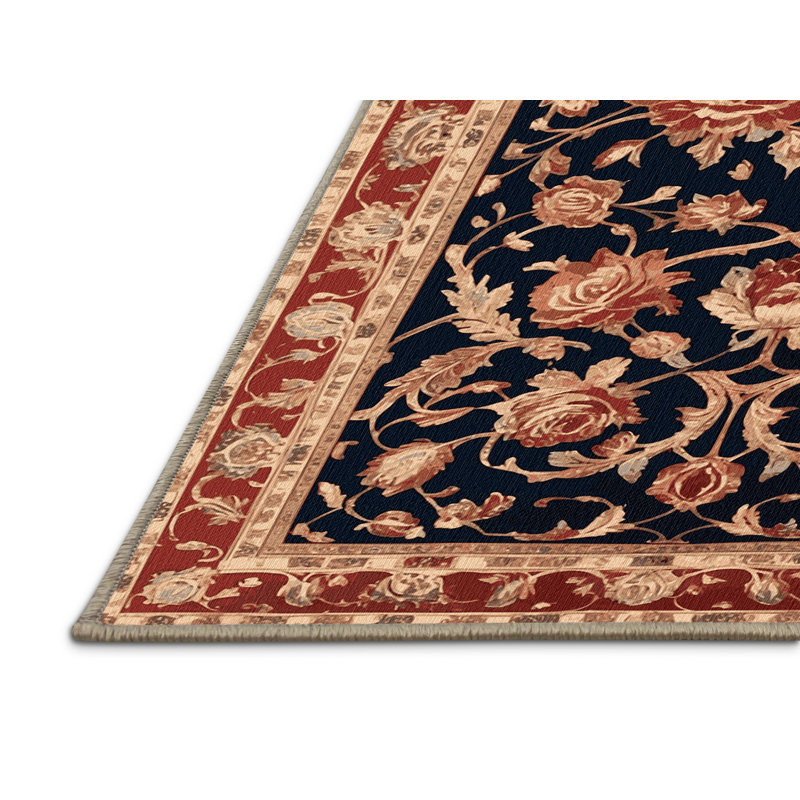Tapis brun lavable à la machine, Rond 3 pi