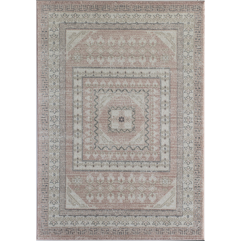Dionne Vintage Carnation Pink Area Rug, Rectangle 8' x 10'