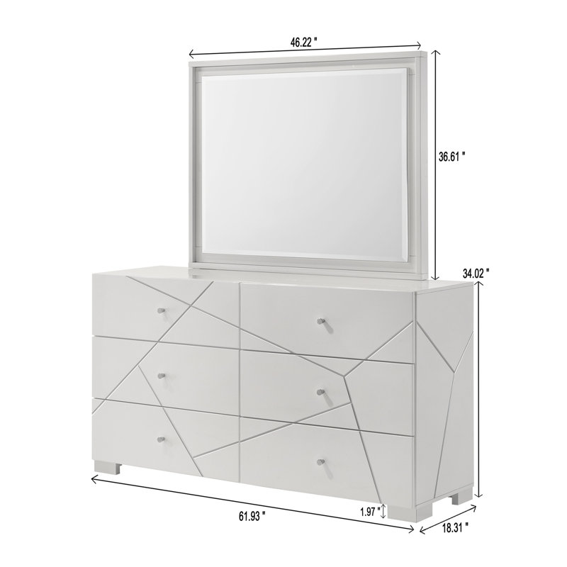 Commode contemporaine à six tiroirs