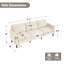 Canapé rembourré à accoudoirs carrés 91,73 po beige chenille-2004715104