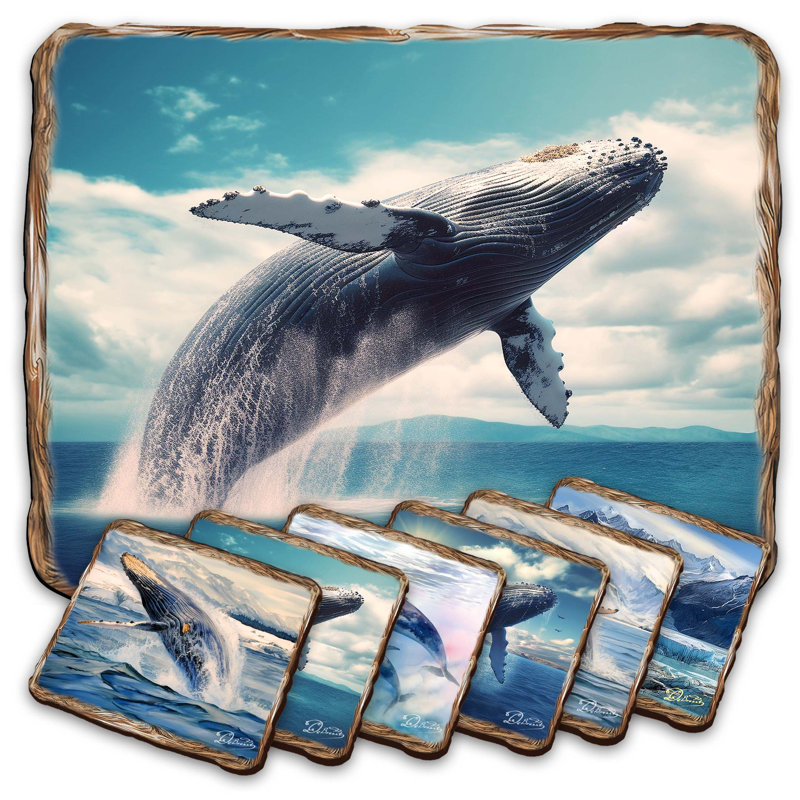 Ensemble de napperons et baleines en bois