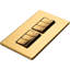 3 PACK 6 Gang Multi Light Switch SCREWLESS ANTIQUE BRASS 2 Way 10A Slim Rocker-123178530-123178534