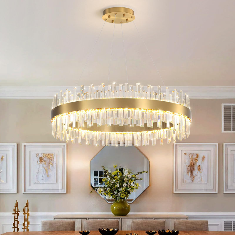 Lustre en cristal Glam, Doré