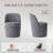 Small Barrel Swivel Upholstered Dining Chair with Storage,No Assembly-2120179172