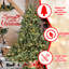 Arbre de Noël de 4 pi, 150 lumières UL, 673 pointes en PE réalistes, base large pour grands centres de table dans des espaces plus grands, branches à charnières à installation rapide, décor de centre de table en métal renforcé, stable