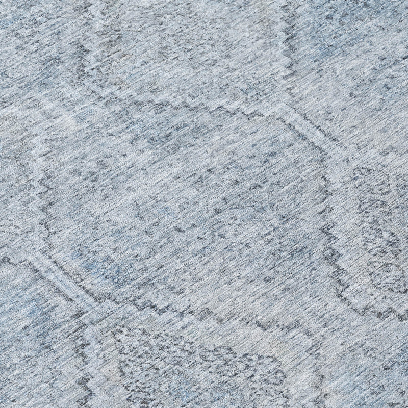 Machine Washable Indoor/Outdoor Chantille ACN2727 Diamonds Rug, 2'3" x 7'6" Runner, Sky