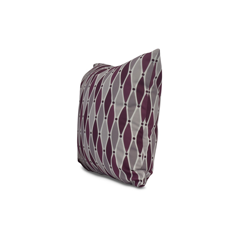 Beach Vacation Throw Pillow, 16" H x 16" W, Purple