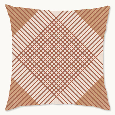 Housse de coussin géométrique en polyester
