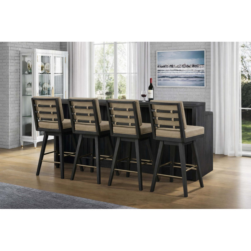 Tabouret de bar pivotant en cuir - Confort et performance durables