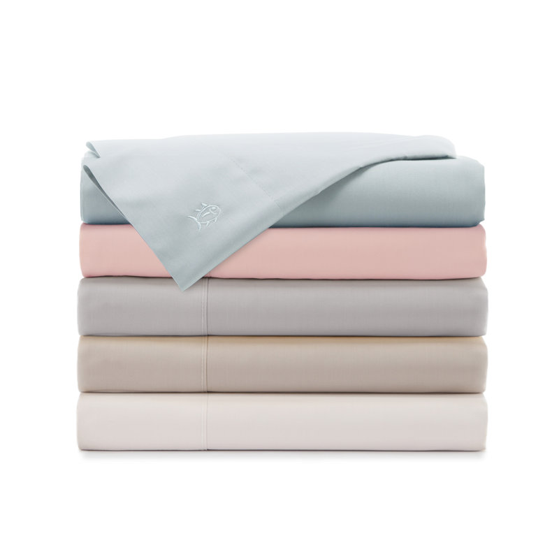 Southern Tide Cotton Twill Sheet Set, Full/Double Sheet Set with 2 Pillowcases, Sunlight Blue