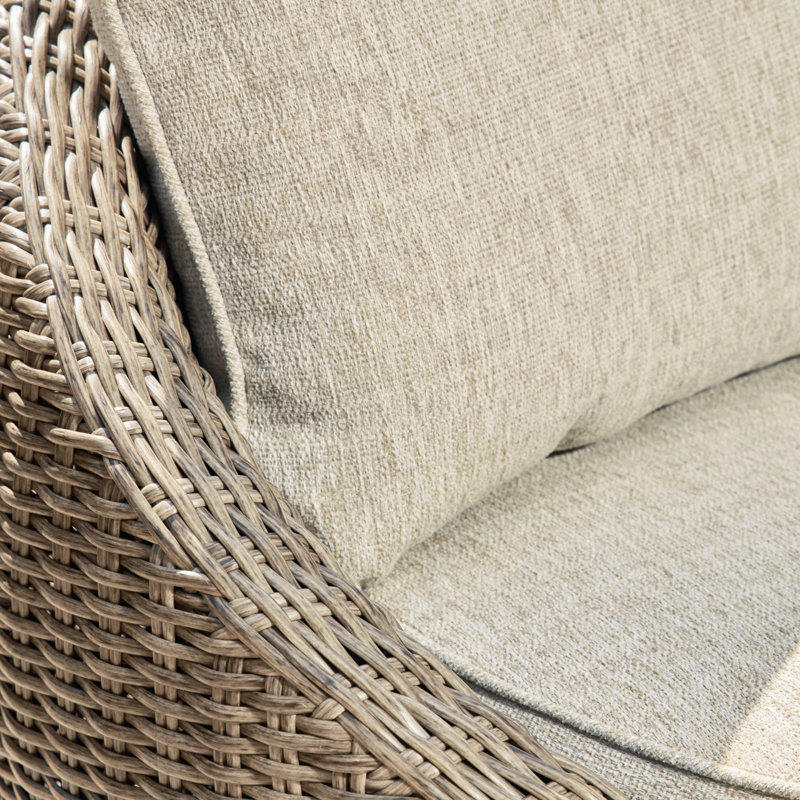 Swivel Patio Chair with Cushions (Set of 2)