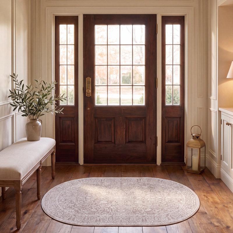 Calidia Oriental Beige/Cream Area Rug, Runner 2'9" x 12'