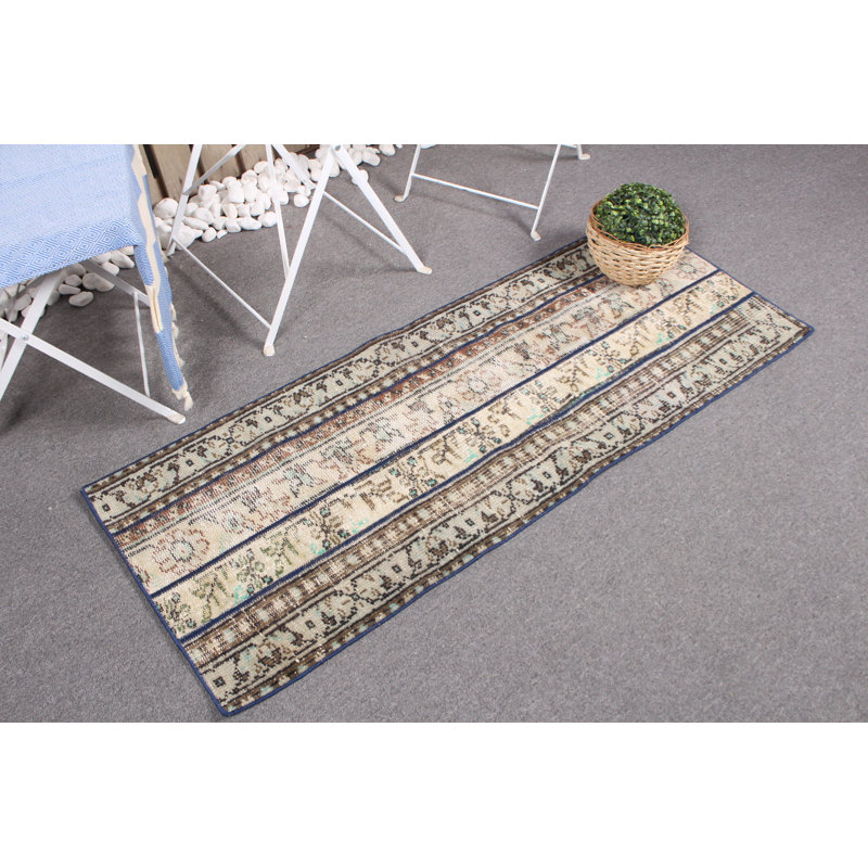 Turkish Anatolian Patchwork Rug - Vintage Small Kitchen Mat or Cute Oushak Rug